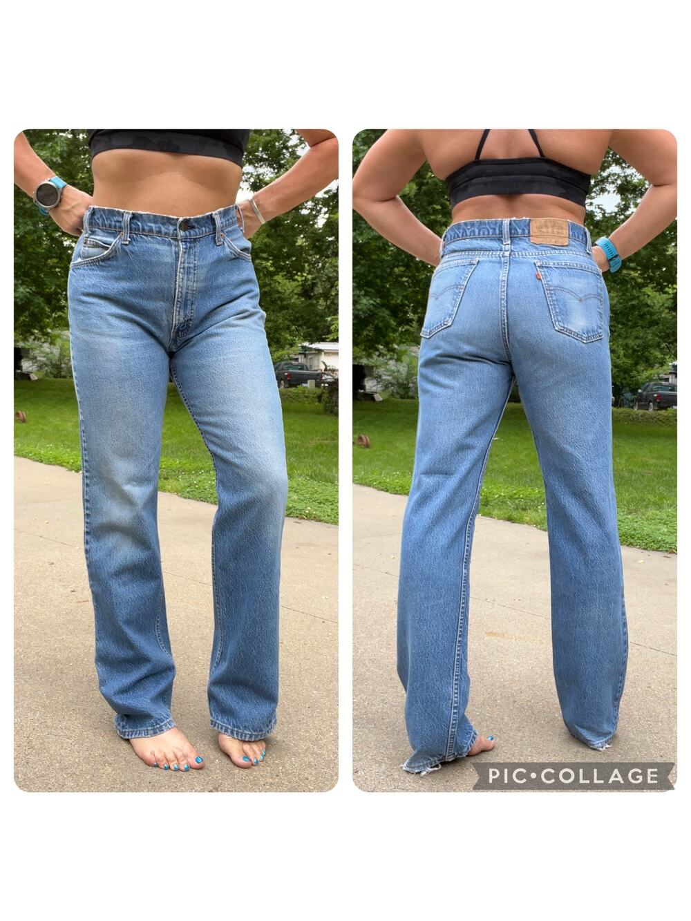 VTG 70s 80s Levi's 509 Orange Tab Straight Leg Blue Jeans Carolyn Kennedy 36x34